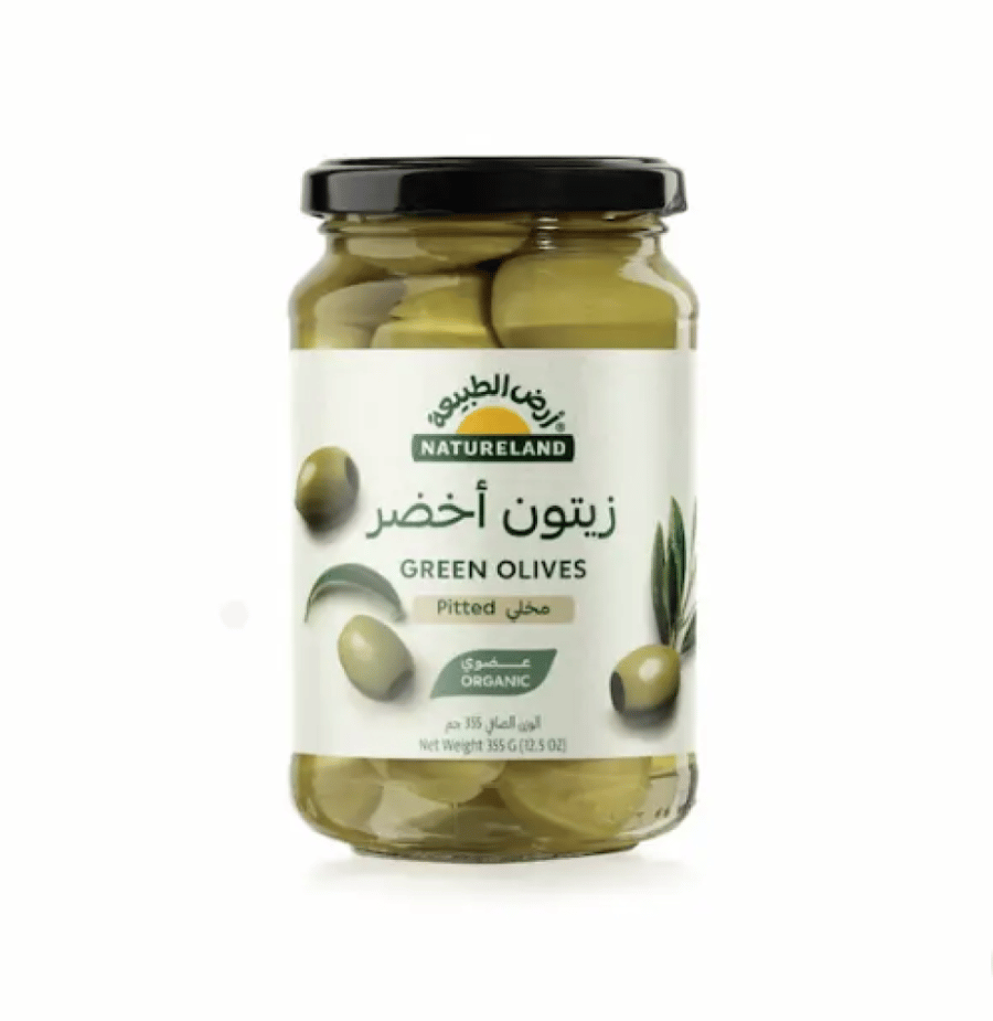زيتون اخضر مخلي 355 جم