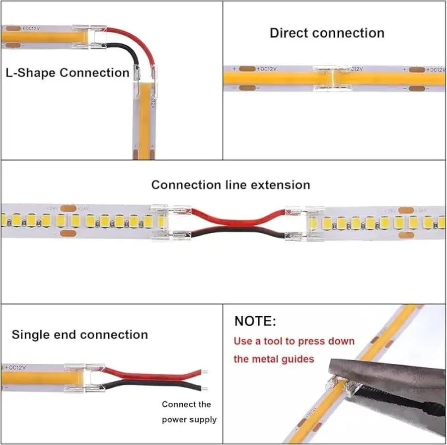 توصيلة ليد 12 V  او 24 V مع سلك