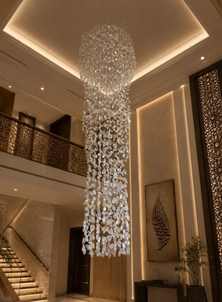 ثريا أحجار دائرية 4 متر × قطر 80 سم – شامل التركيب