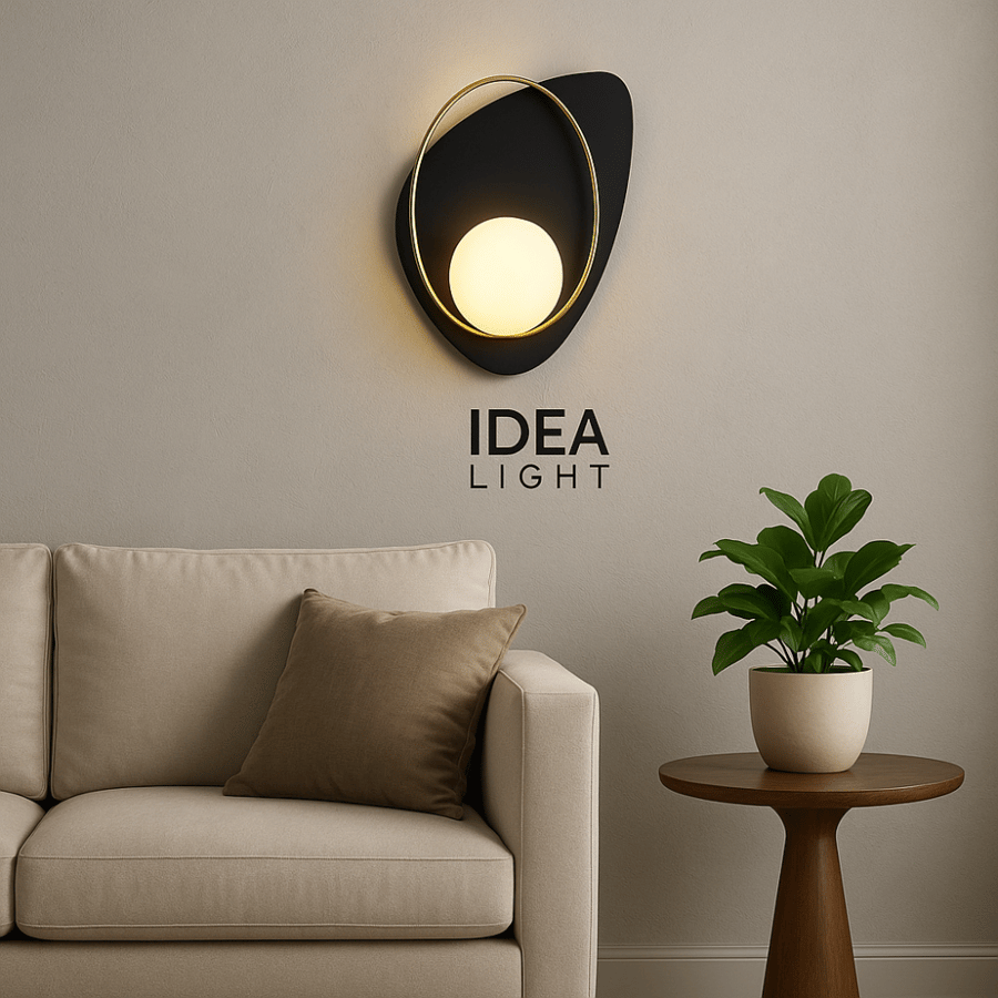 أبليك جداري ليد أسود 301  إضاءة LED حائطية مودرن من Idea Light