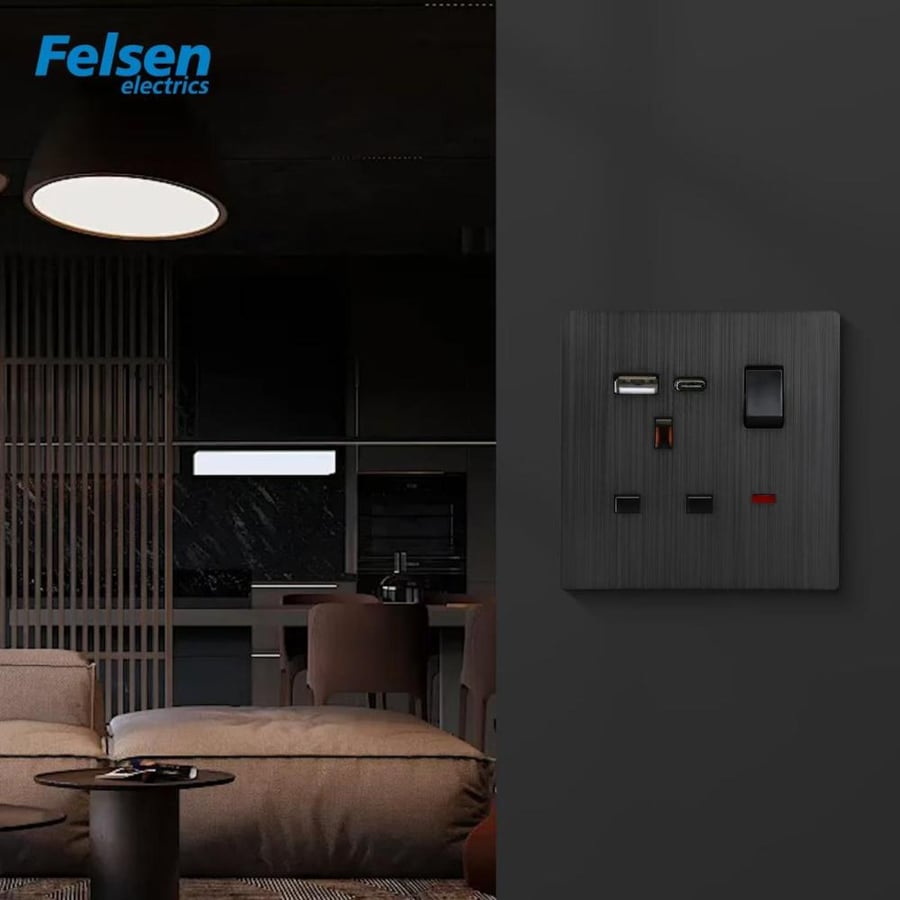 فيش USB + تايب   أسود Felsen   بيانو، ضمان 25 سنة