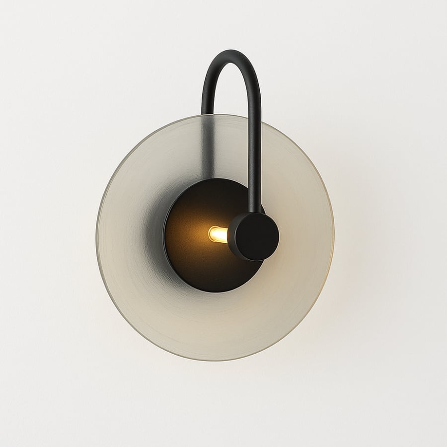 أبليك جداري ليد 315BK تصميم أسود أنيق بإضاءة هادئة من Idea Light