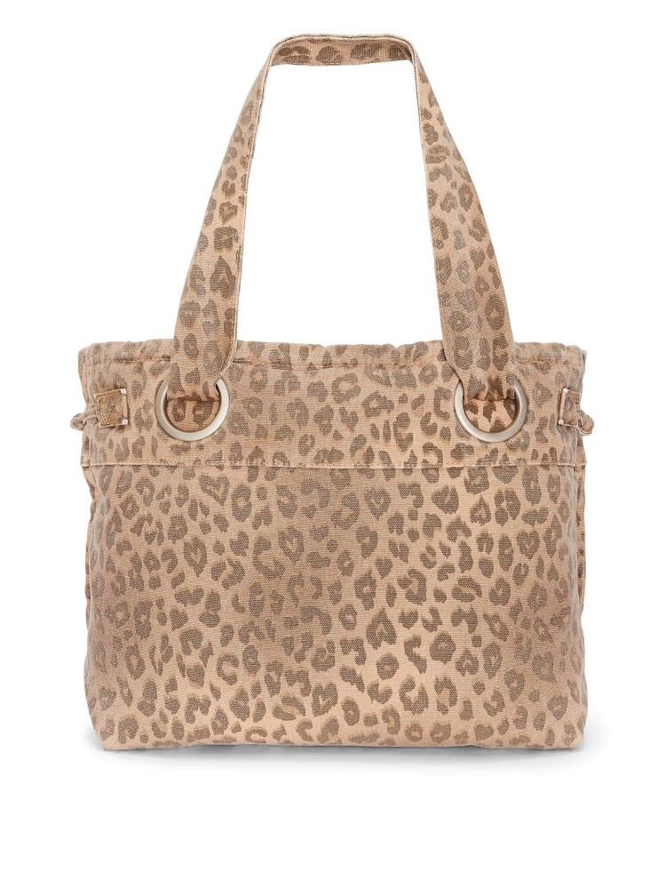 PINK CANVAS FLAT TOTE BAG