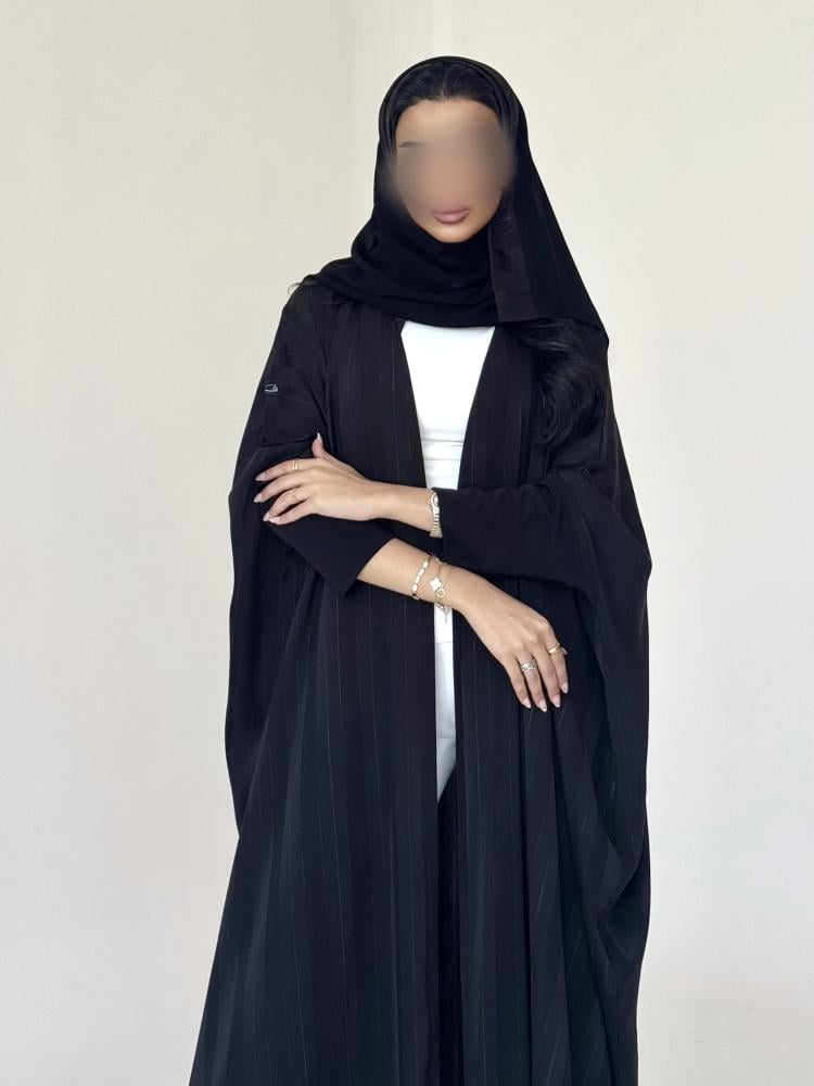 عباية كريب مقلم نص بشت