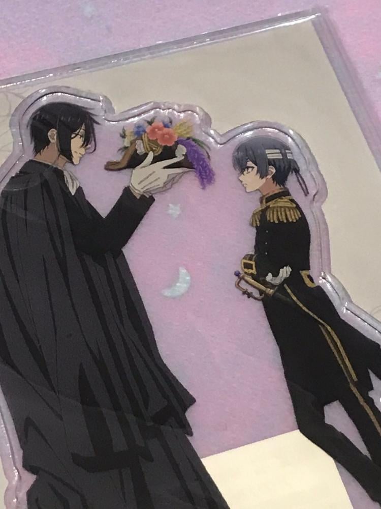 Kuroshitsuji ~Kishuku Gakkou-hen~ - Ciel Phantomhive - Sebastian Michaelis - Acrylic Plate Stand (Prize B-3) - Kujibikido - Kuroshitsuji ~Kishuku Gakkou-hen~ Online Kuji (Kadokawa)