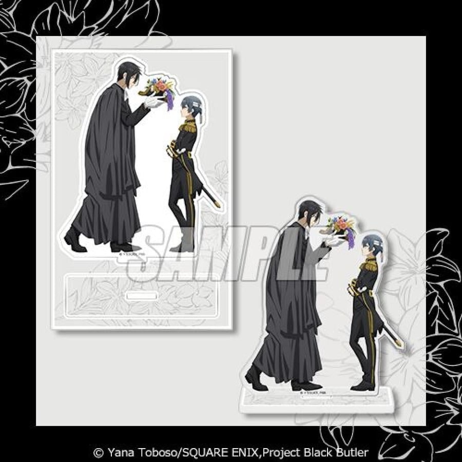 Kuroshitsuji ~Kishuku Gakkou-hen~ - Ciel Phantomhive - Sebastian Michaelis - Acrylic Plate Stand (Prize B-3) - Kujibikido - Kuroshitsuji ~Kishuku Gakkou-hen~ Online Kuji (Kadokawa)