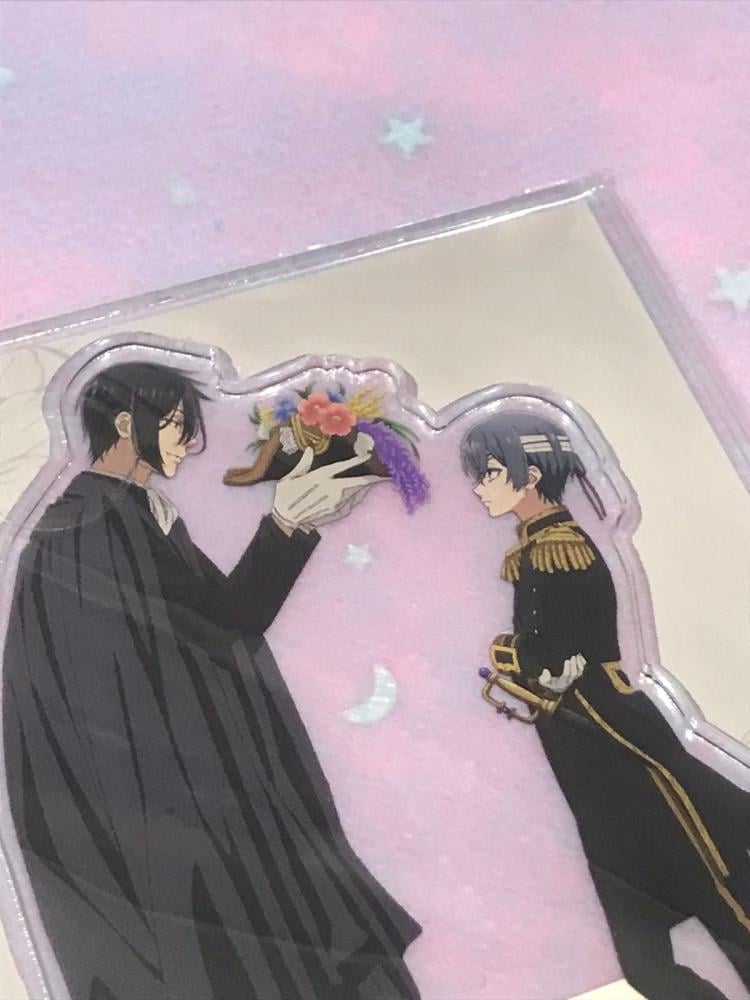 Kuroshitsuji ~Kishuku Gakkou-hen~ - Ciel Phantomhive - Sebastian Michaelis - Acrylic Plate Stand (Prize B-3) - Kujibikido - Kuroshitsuji ~Kishuku Gakkou-hen~ Online Kuji (Kadokawa)