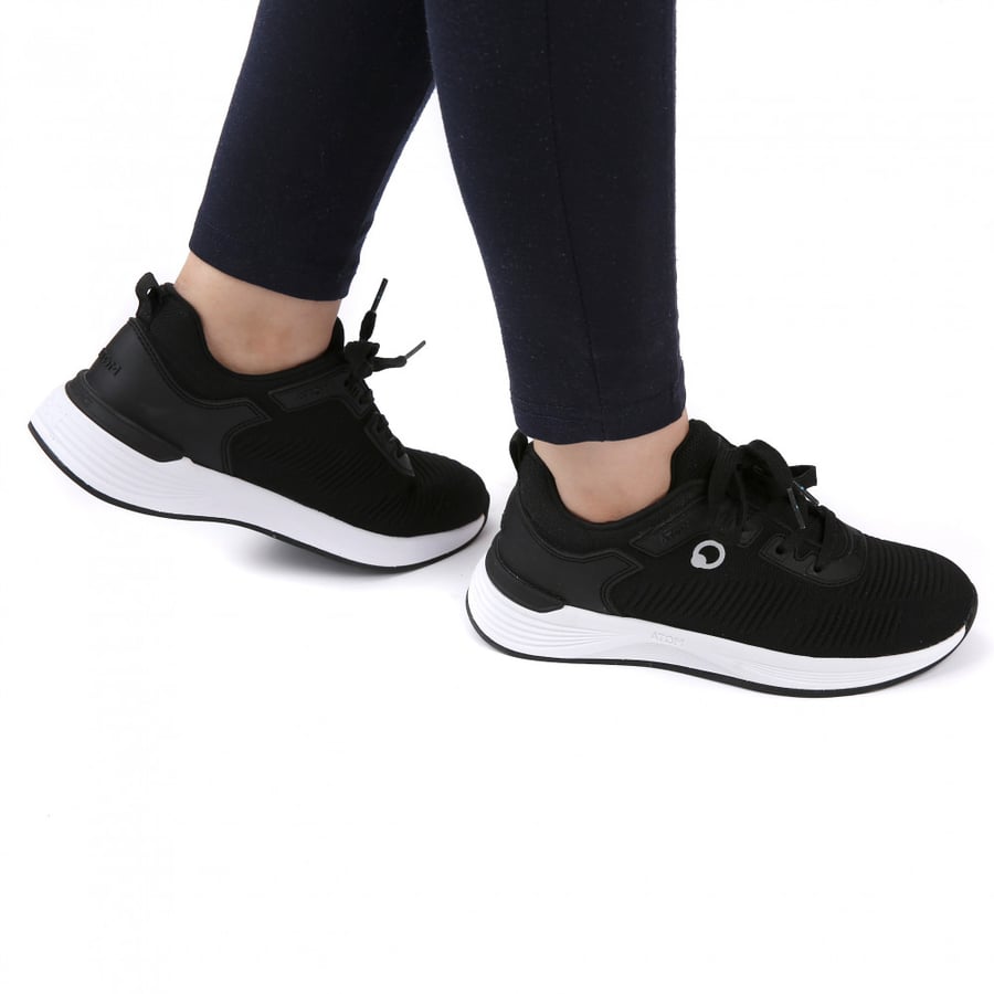 Fluches textured black high top sneakers