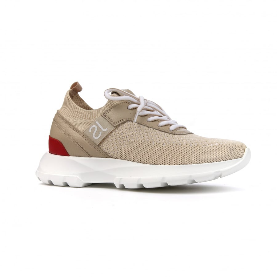 A sporty shoe with a distinctive design