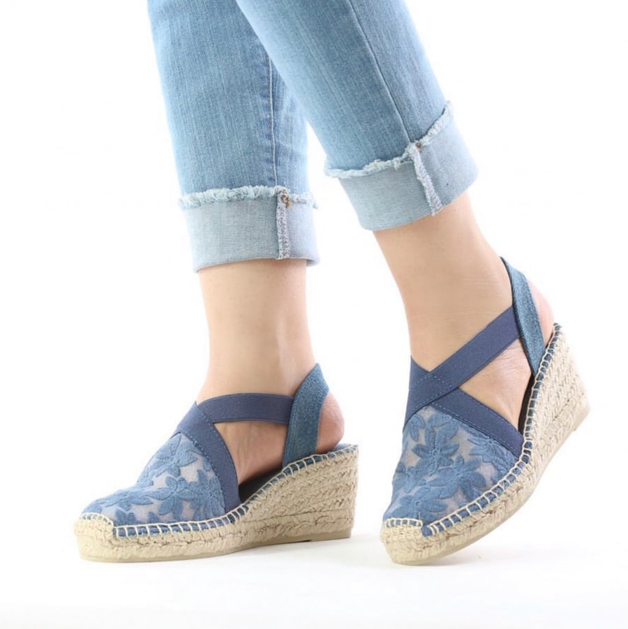 Beige Blue Terra F Sandals