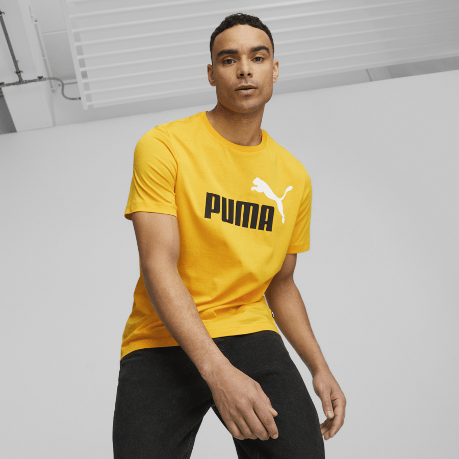 ESS+ 2 Col Logo Tee Yellow Sizzle