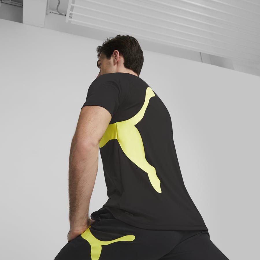 Train All Day Big CAT Tee PUMA Black-Yel