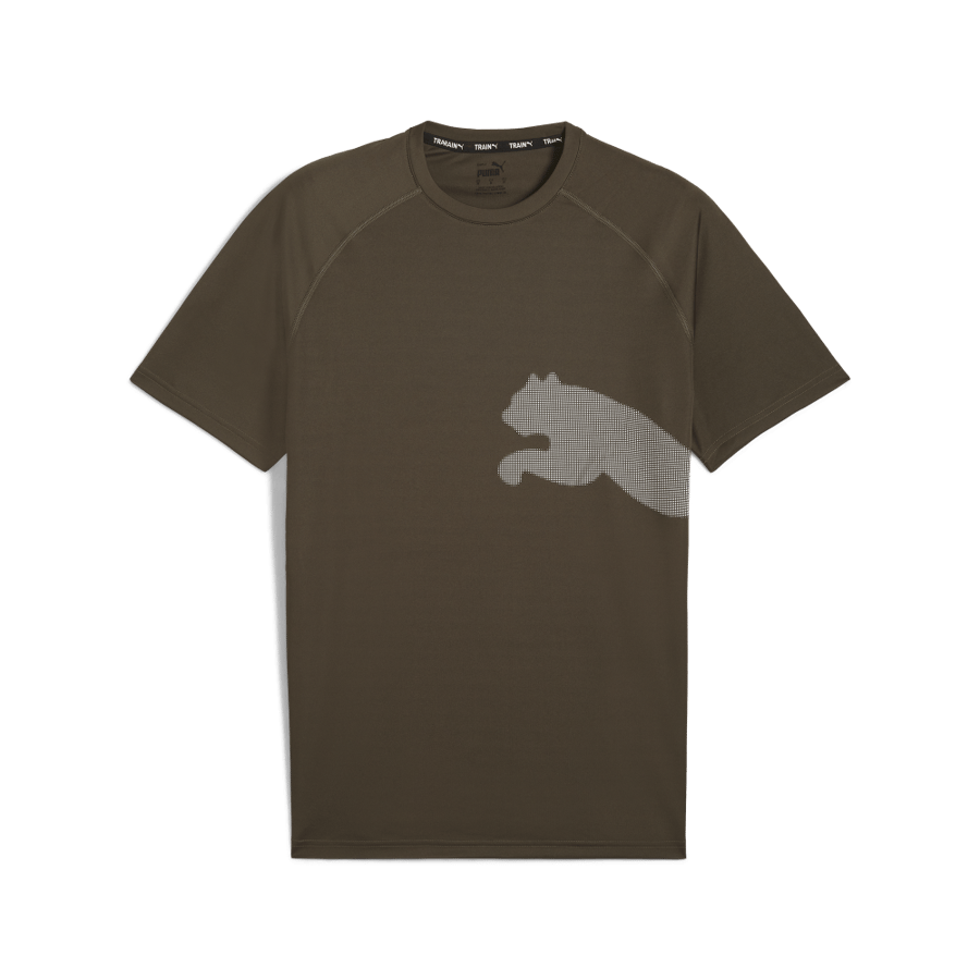 TRAIN ALL DAY BIG CAT TEE Dark Olive