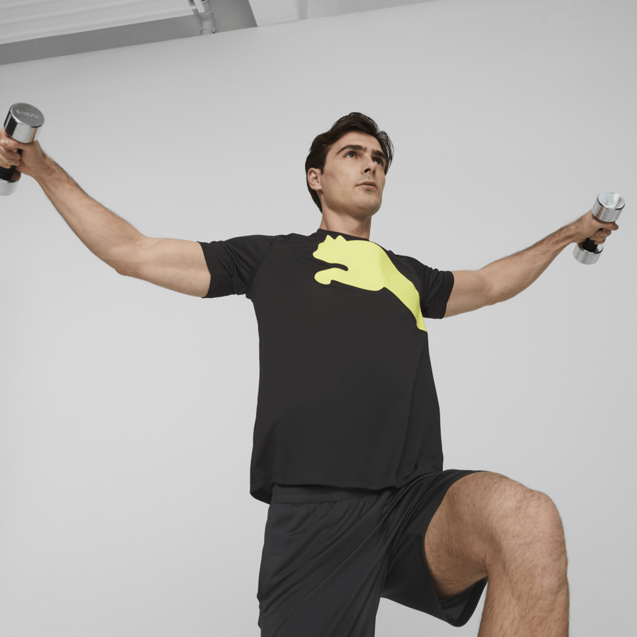 Train All Day Big CAT Tee PUMA Black-Yel