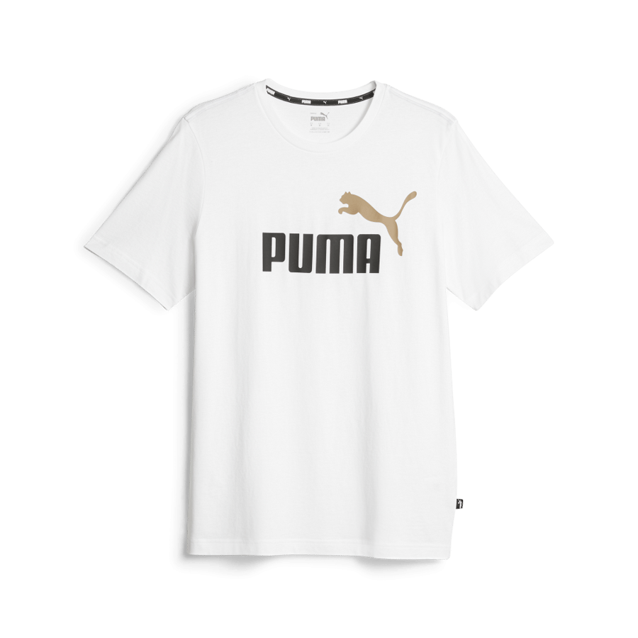 ESS+ 2 Col Logo Tee PUMA White-Toasted