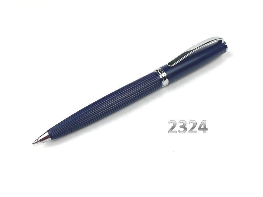 Carpet pen navy with silver with lines