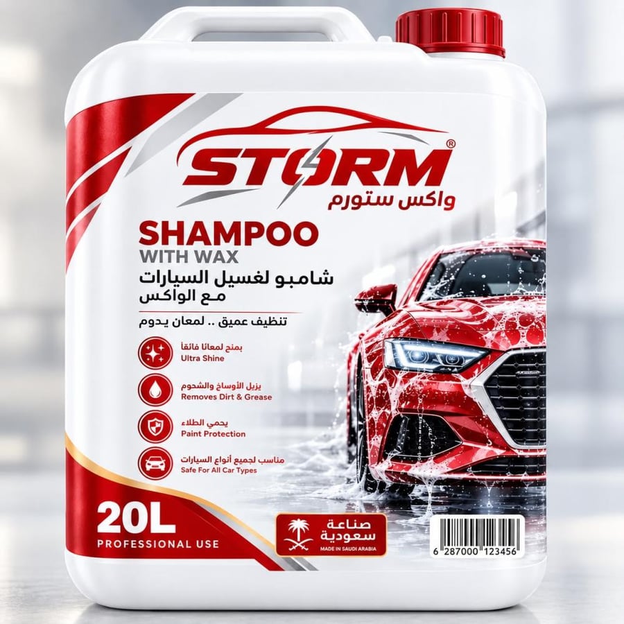 شامبو واكس ستورم احمر