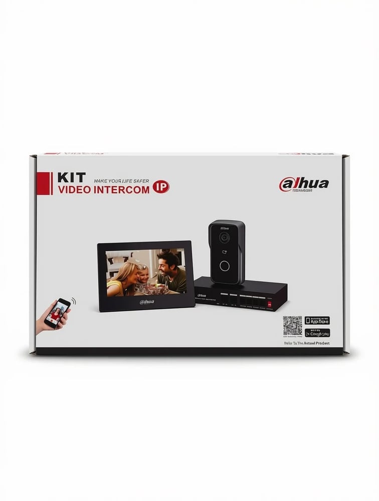 انتركوم دهوا KTP03 Pro طقم قفل باب ذكي فيديو IP للفلل شاشة 7 بوصة