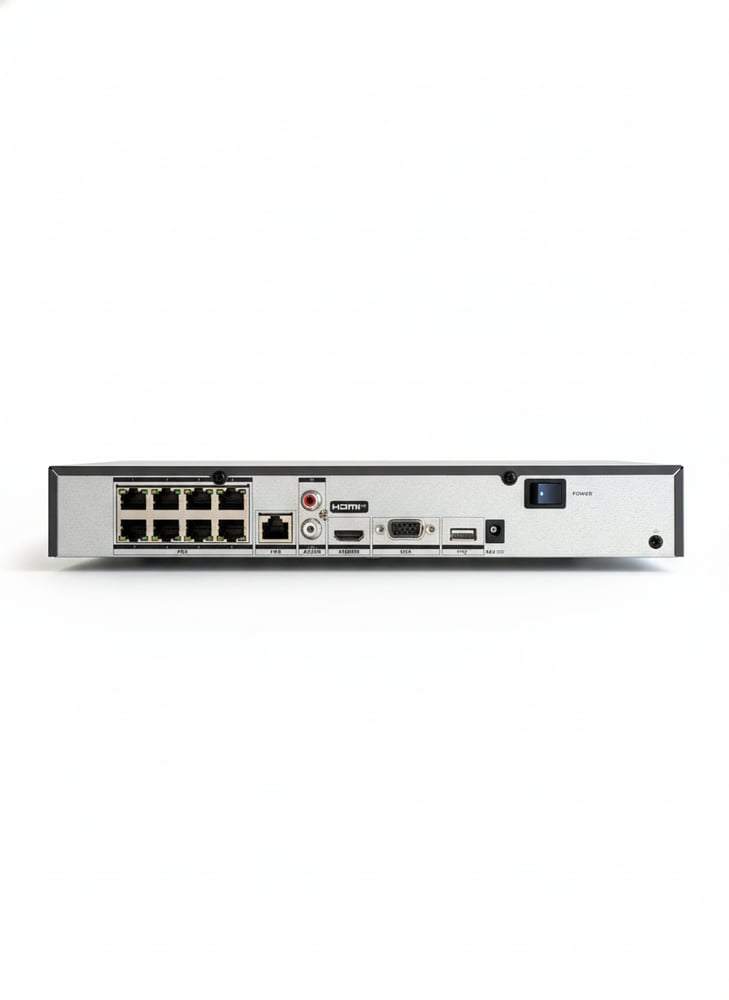 HIK VISION NVR up to 8mp 4k 8ch DS-7608NXI-K1/8P جهاز تسجيل كاميرات مراقبة شبكي