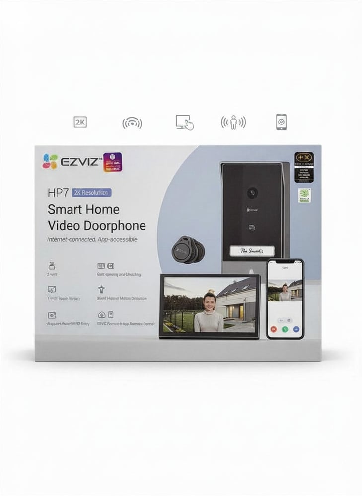 ezviz hp7 2k resolution جرس باب فيديو ذكي للمنزل بدقة 2k