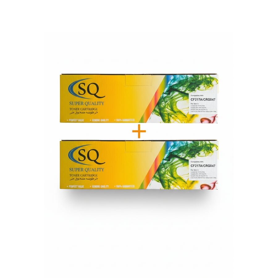 SQ CF217A 17A BLACK HP LASERJET حبر ليزر + حبر اضافي مجاناً