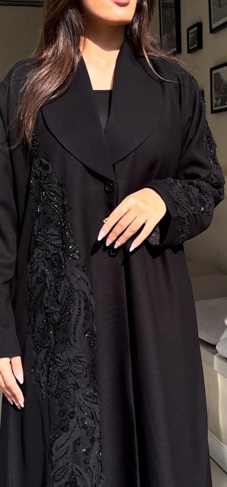 عباية كتان اسود