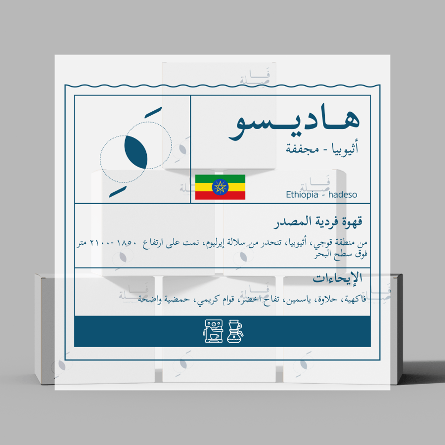 اظرف قهوة فاصلة هاديسو - اثيوبيا مجففة
