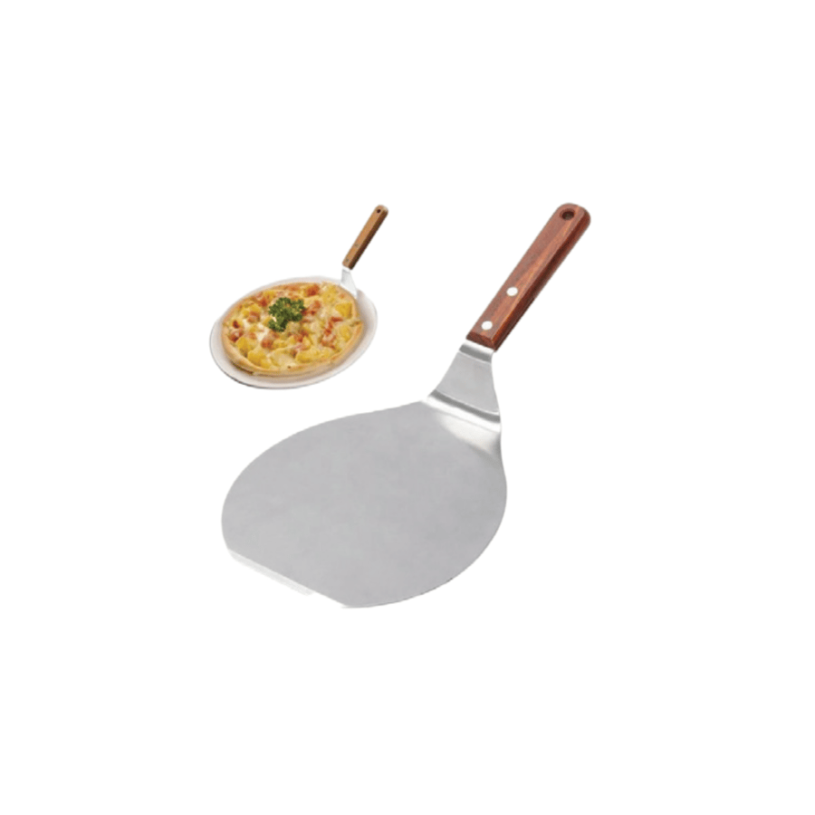 Round stirring spatula, wooden hand