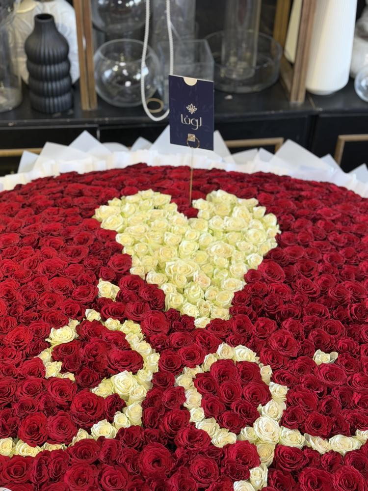 بوكيه الجوري الاحمر 1000ورده