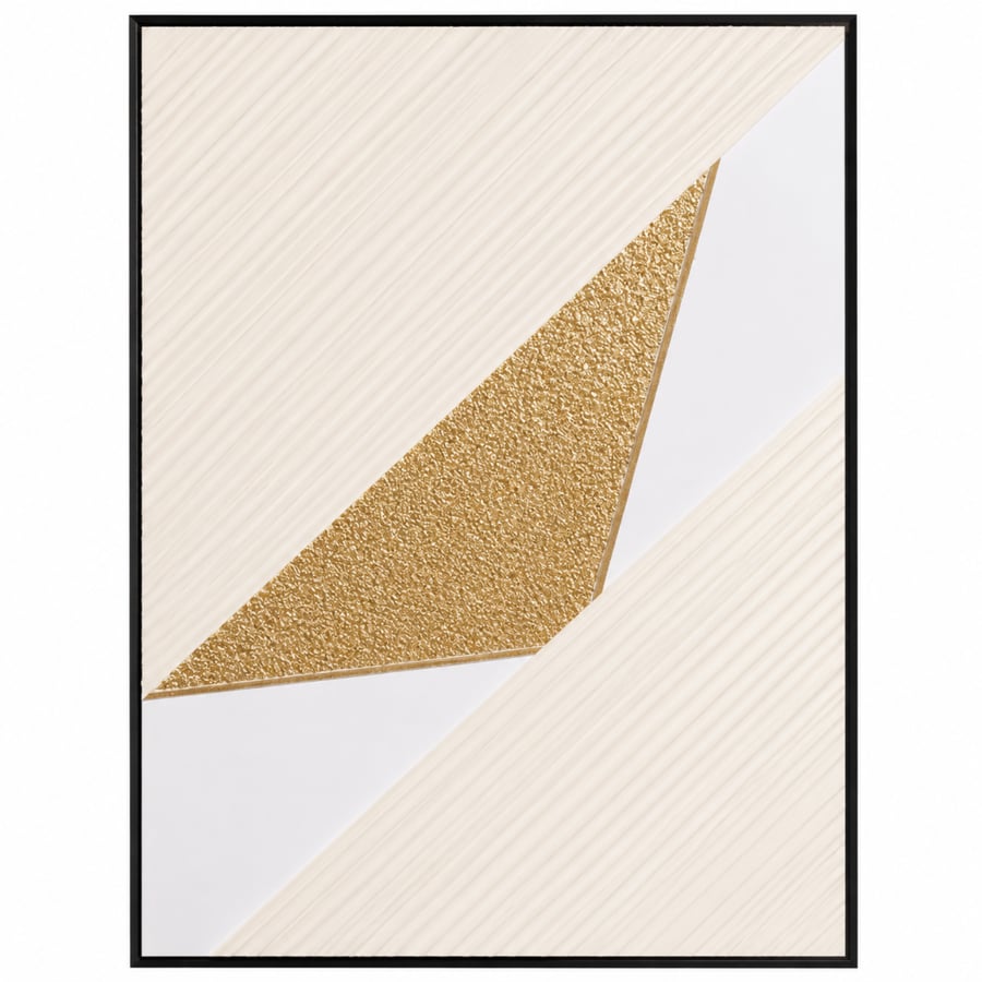 لوحة جدارية هندسية بإطار أسود 100×150 سم - موديل SHW-558