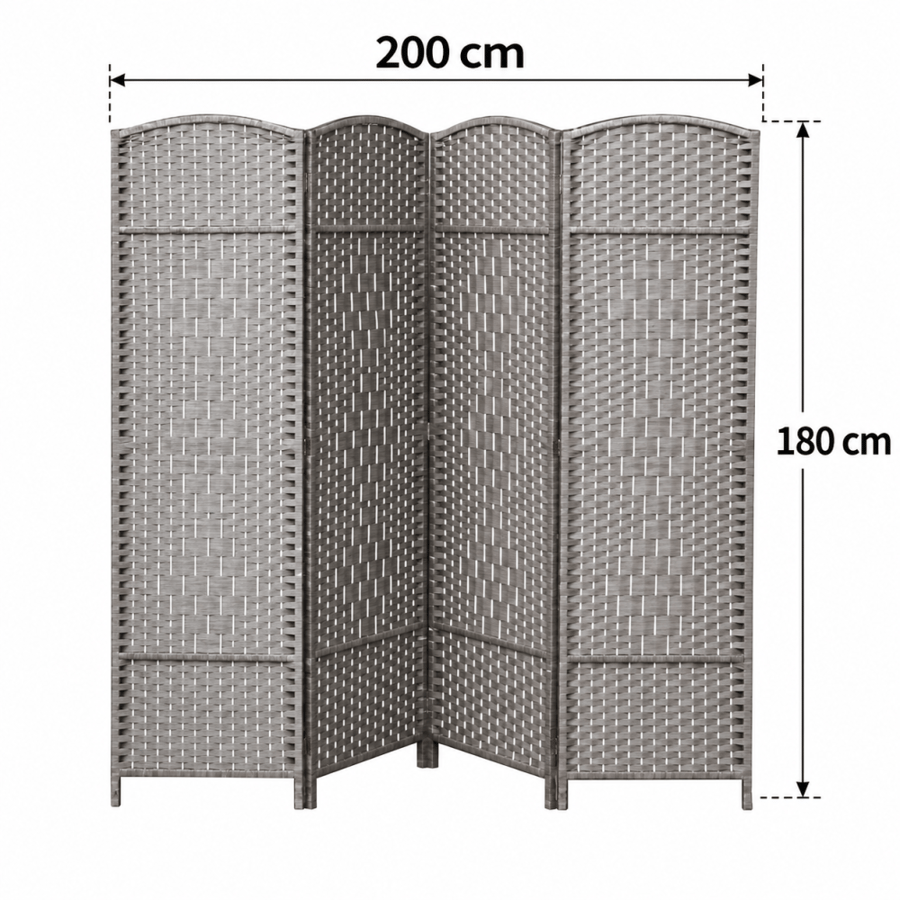بارتشن رباعي قابل للطي رمادي 200×180 سم - موديل DV-10