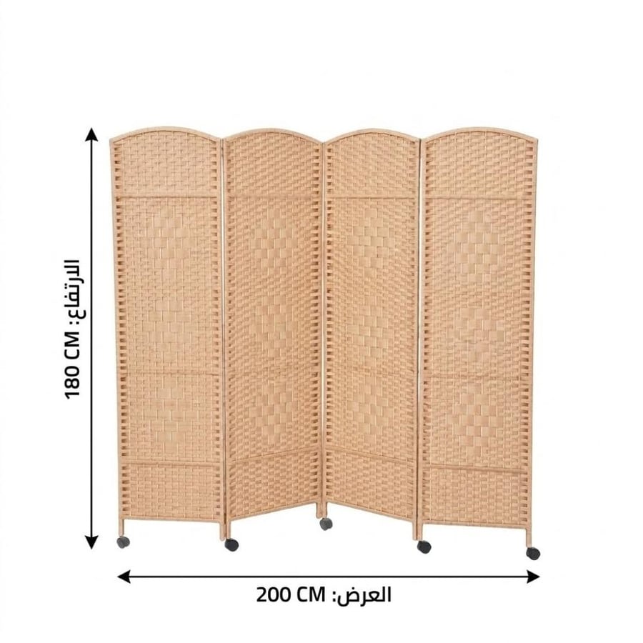 بارتشن متحرك خشبي فاتح 200×180 سم - موديل DV-16