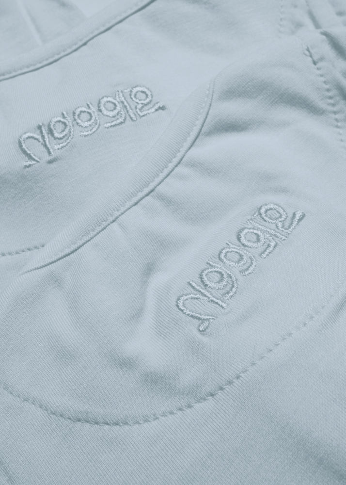 Zippered Romper - Pastel Blue