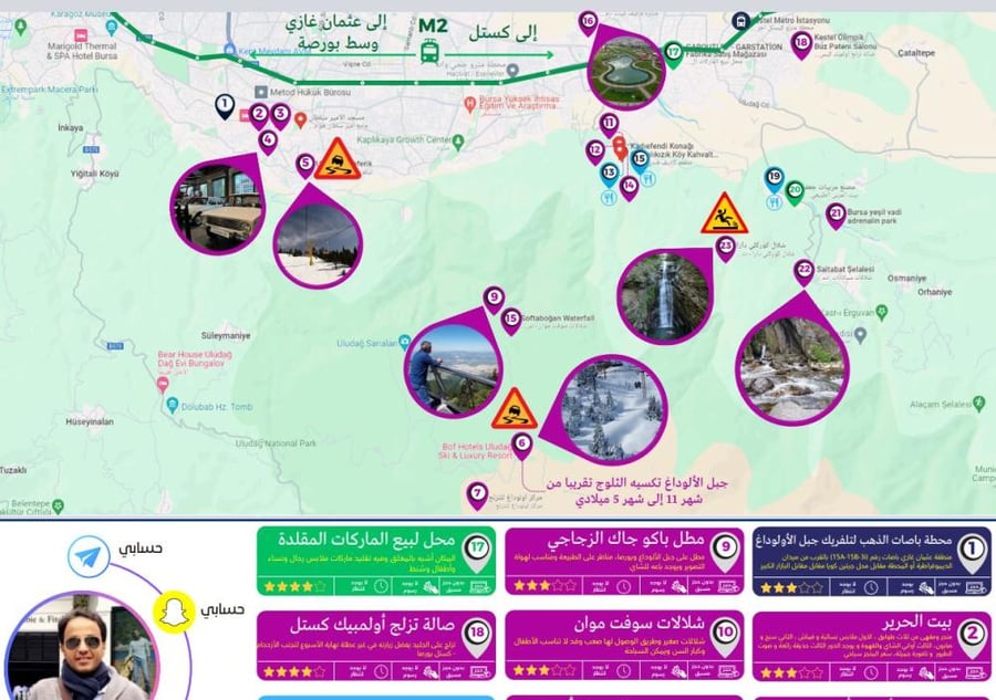 جدول جولات في إسطنبول وسبانجا وبورصا