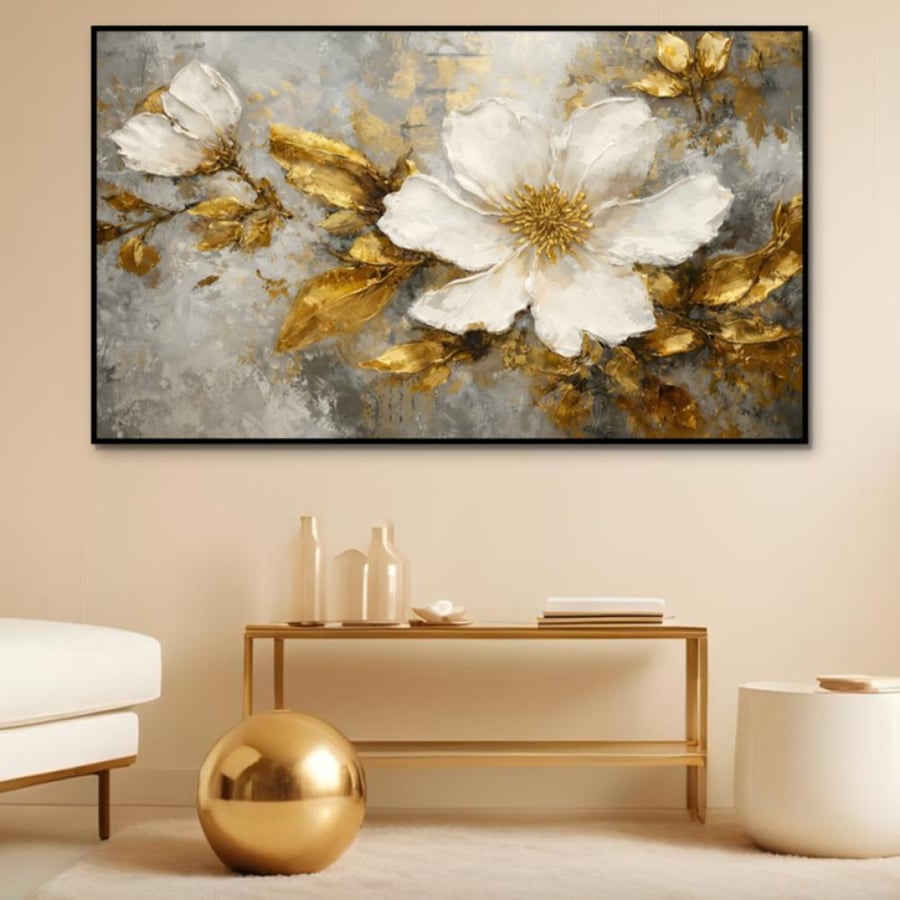 Wall panel - Golden Pearl Flower