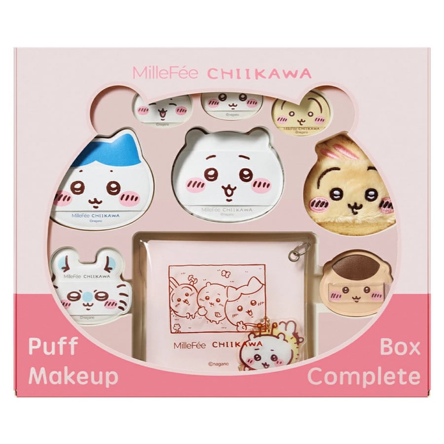 مجموعة باودر بف من تشييكاوا | MilleFee Chikawa Make-up Puff Complete Box