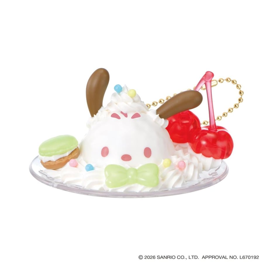 مجموعة تعليقات ويبِل بالكريمة – شخصيات سانريو (عشوائي) | Whipple Sanrio Characters Whip Charm Collection -Ice Cream- Pack