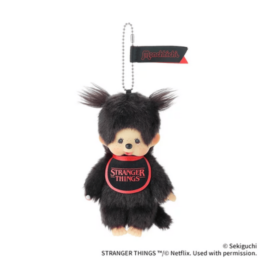 مونتشيتشي دمية مع تعليقة  بالتعاون مع سترينجر ثينقز | monchhichi X  Stranger Things