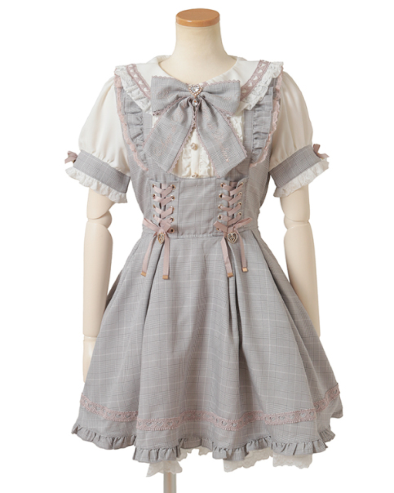 ليزليسا فستان القلب | Heart collar pleated ruffle dress