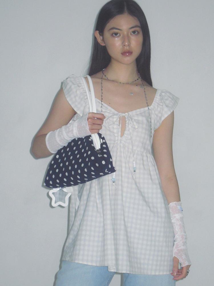 باد بلو حقيبة دامبلينغ بنقشة نقاط ناعمة | Bad Blue Dot Cozy Dumpling Bag
