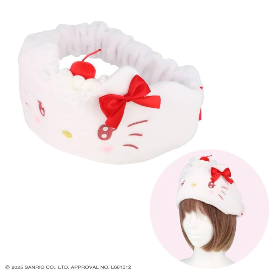 سانريو x شوبيدو ربطة براس اصدار كريمة الكرز | Sanrio Characters Whip Cherry Series Hair Turban