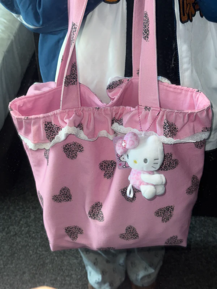 MAFAVARCHIVE Fryl ribbon leopard bag