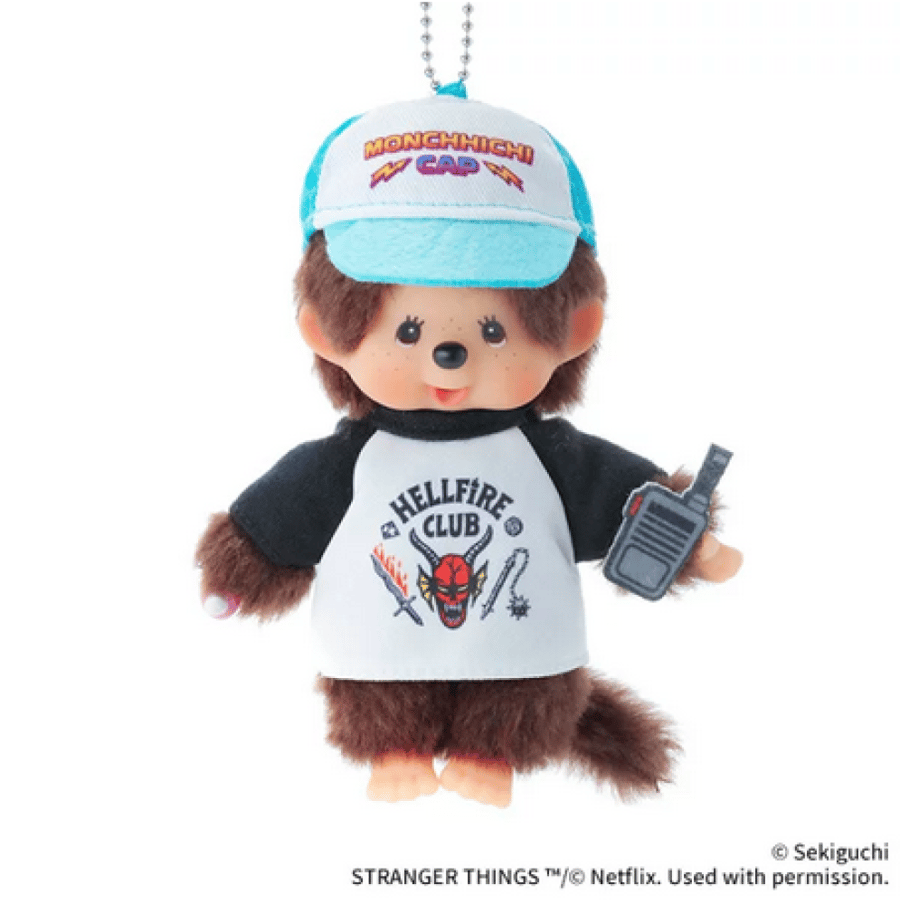 مونتشيتشي دمية مع تعليقة  بالتعاون مع سترينجر ثينقز | monchhichi X  Stranger Things