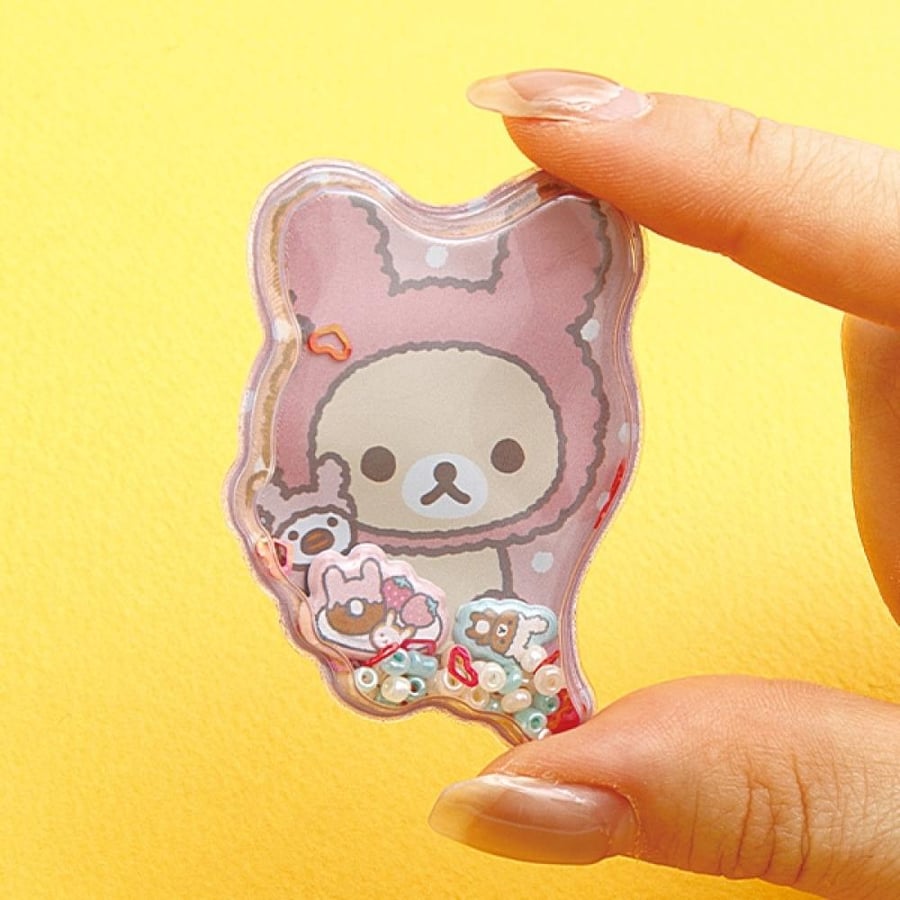 ريلاكوما – ملصقات منفوخة سلسلة في تلك الأيام نسخة اللعب مع الأرانب | Rilakkuma – air-in stickers, playing with rabbits ver