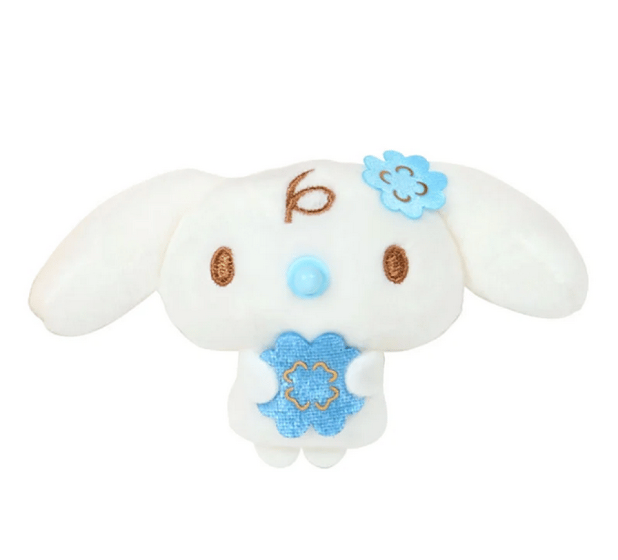 سينامو رول بروش عشوائي اصدار برسيمة الحظ الزرقاء | Cinamoroll Secret Mascot Brooch (Light Blue Clover)