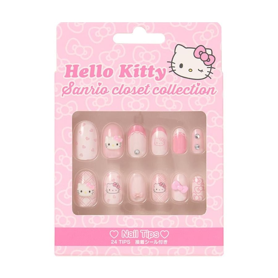 هيلو كيتي – أظافر ستايل الباليه | Hello Kitty Nail Tips Ballet Core (Sanrio Closet Collection)