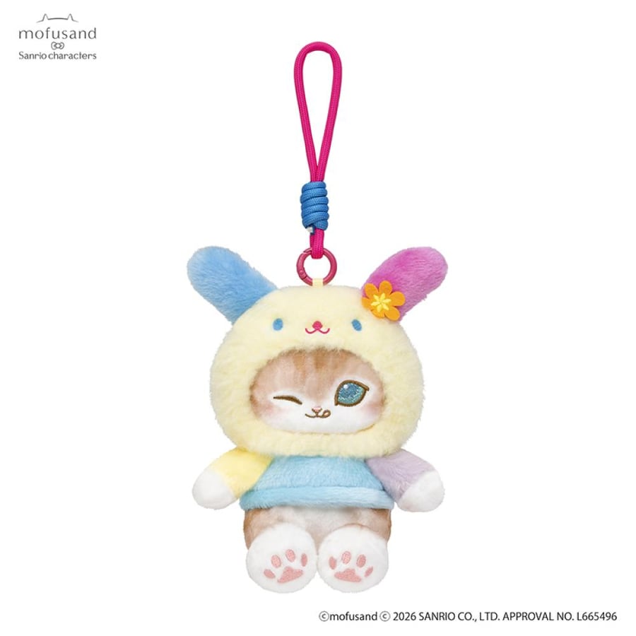 [موفوساند x سانريو ] موفوساند و اوساهانا  دمية مع تعايقة | mofusand×Sanrio Characters Potefuwa Mascot