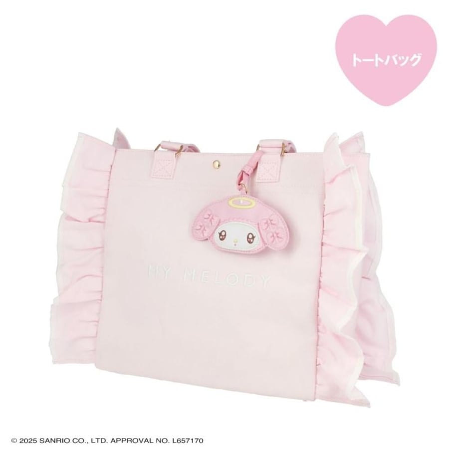 شوبيدو X سانريو حقيبة توت باق ماي ميلودي وكورومي اصدار انجل اند ديفل | My Melody & Kuromi Angel and Devil Series Tote Bag