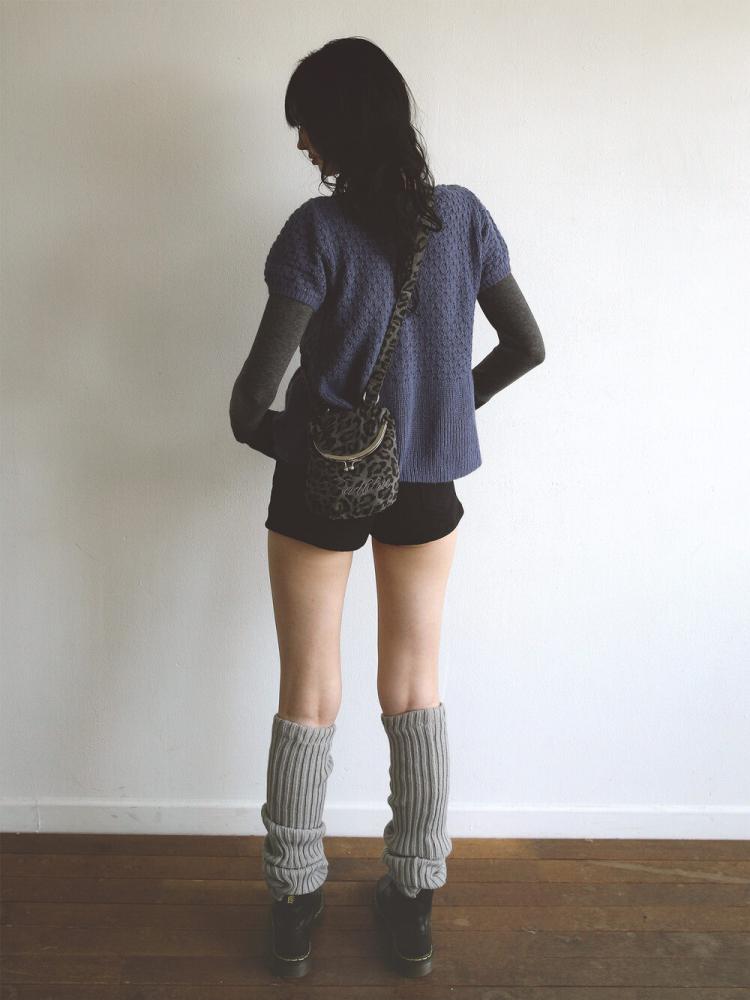 باد بلو حقيبة باو بنقشة فهد – لون رمادي | Bad Blue Leopard Bao Bag Charcoal