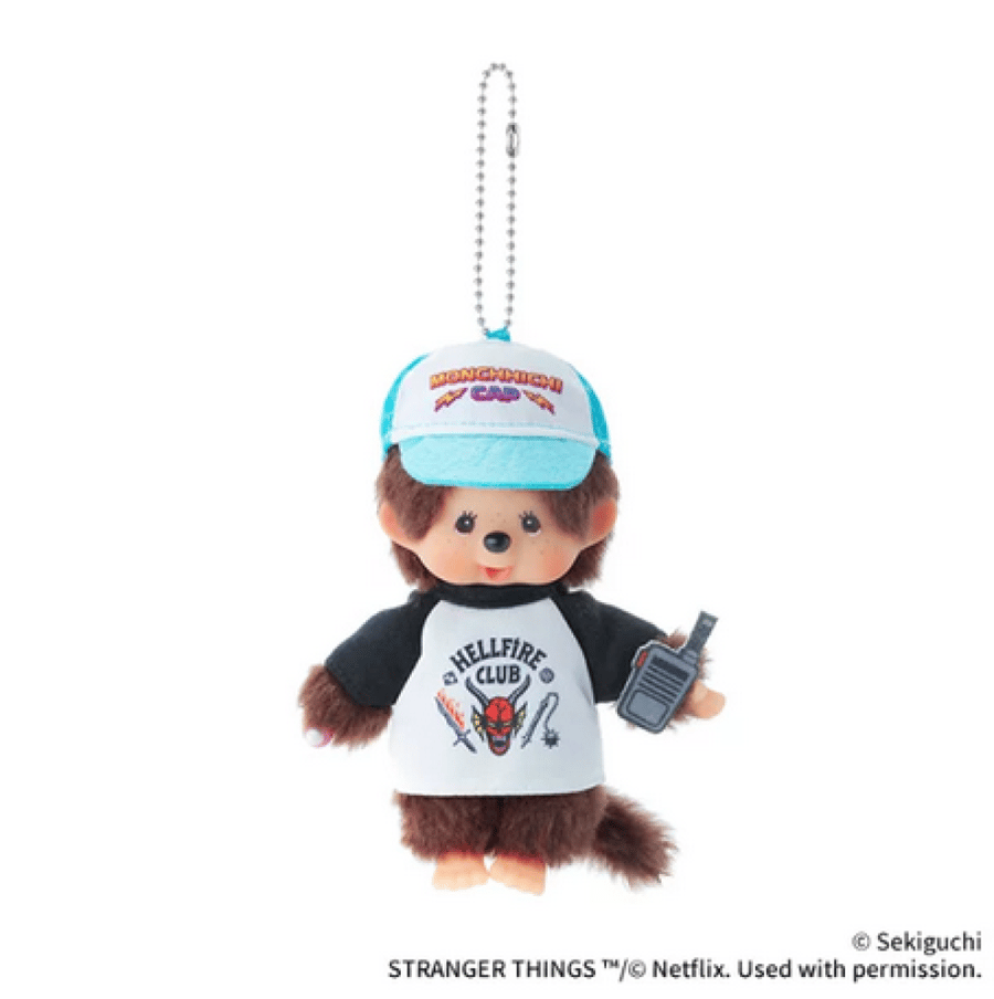 مونتشيتشي دمية مع تعليقة  بالتعاون مع سترينجر ثينقز | monchhichi X  Stranger Things
